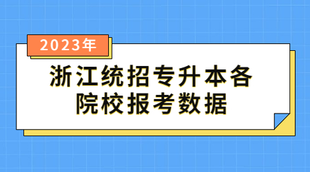 浙江統(tǒng)招專升本各院校報(bào)考數(shù)據(jù)