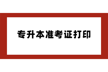 專升本準考證打印 